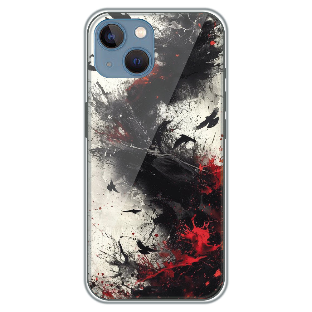 Scarlet Shadows - Printed Silicone Case for Apple iPhone 15