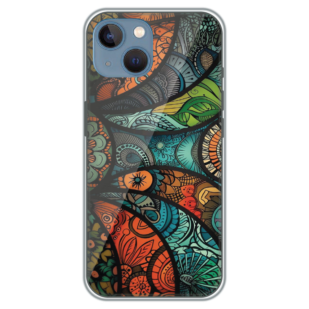 Stained Glass Paisley - Printed Silicone Case for Apple iPhone 15