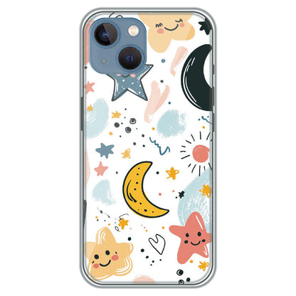 Starry Night Friends - Printed Silicone Case for Apple iPhone 15