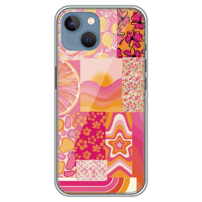 Tropical Pink Collage - Printed Silicone Case for Apple iPhone 15
