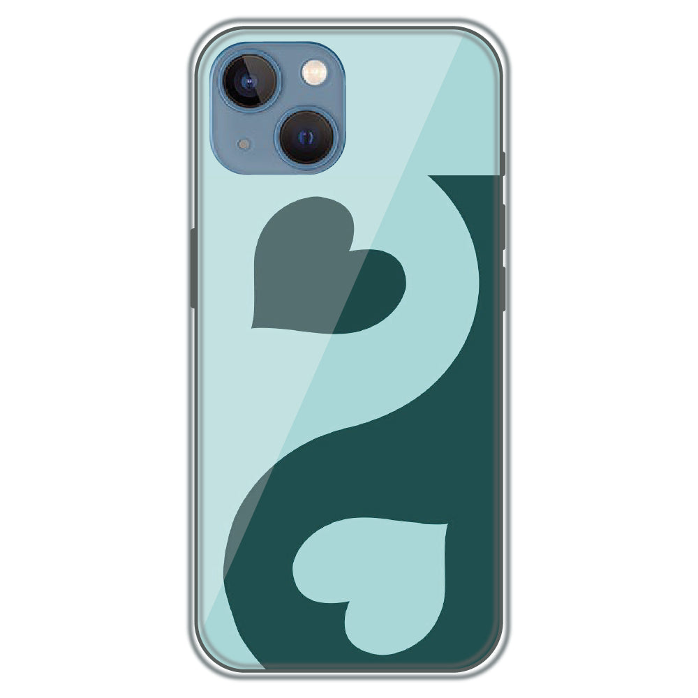 Yin Yang Hearts - Printed Silicone Case for Apple iPhone 15