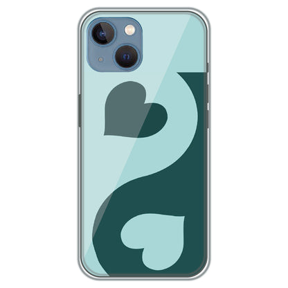Yin Yang Hearts - Printed Silicone Case for Apple iPhone 15