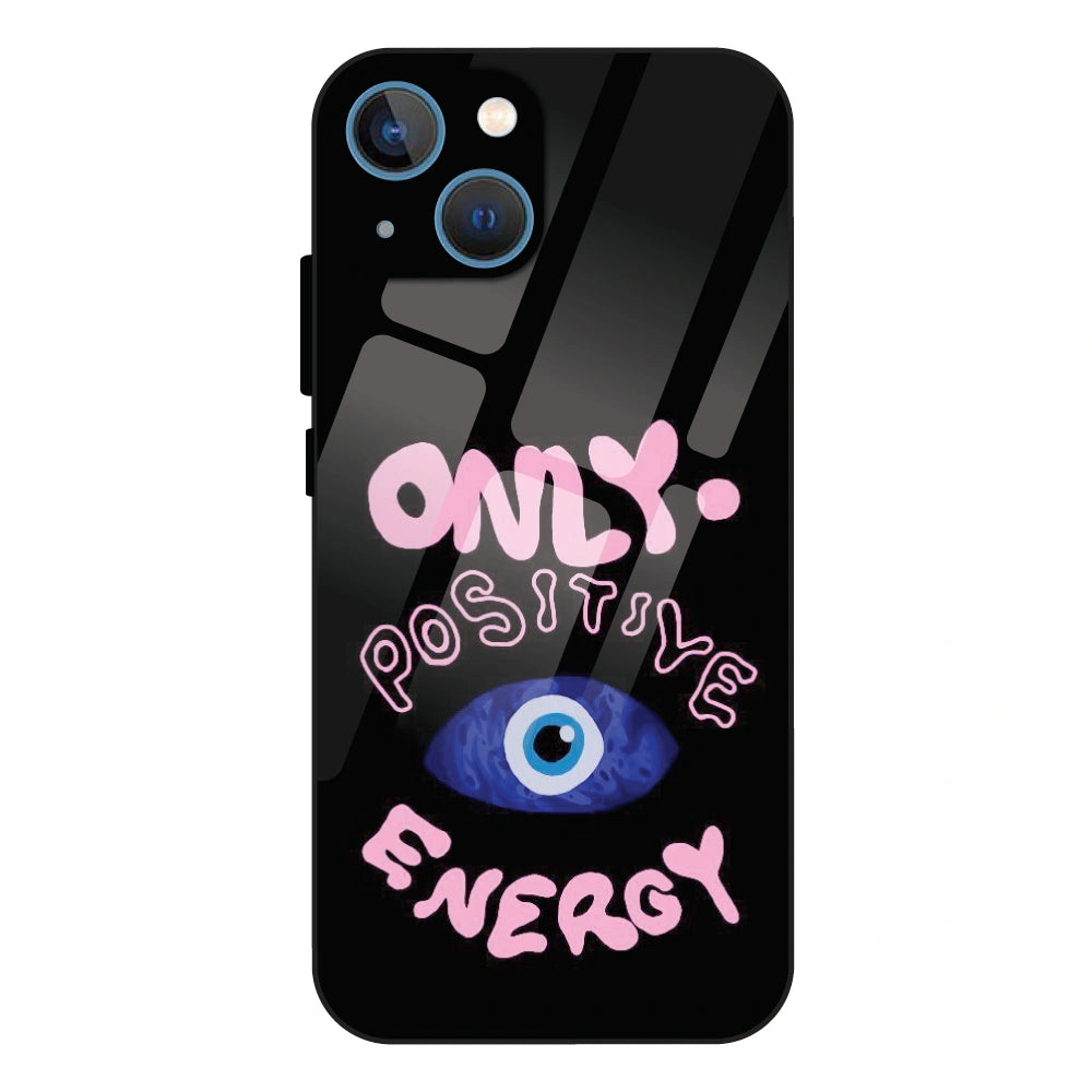 Only Positive Energy Evil Eye - Glass Case For Apple iPhone 15