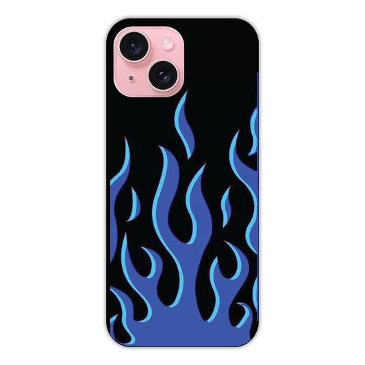 Blue Flames Hard Case For Apple iPhone 15 Models