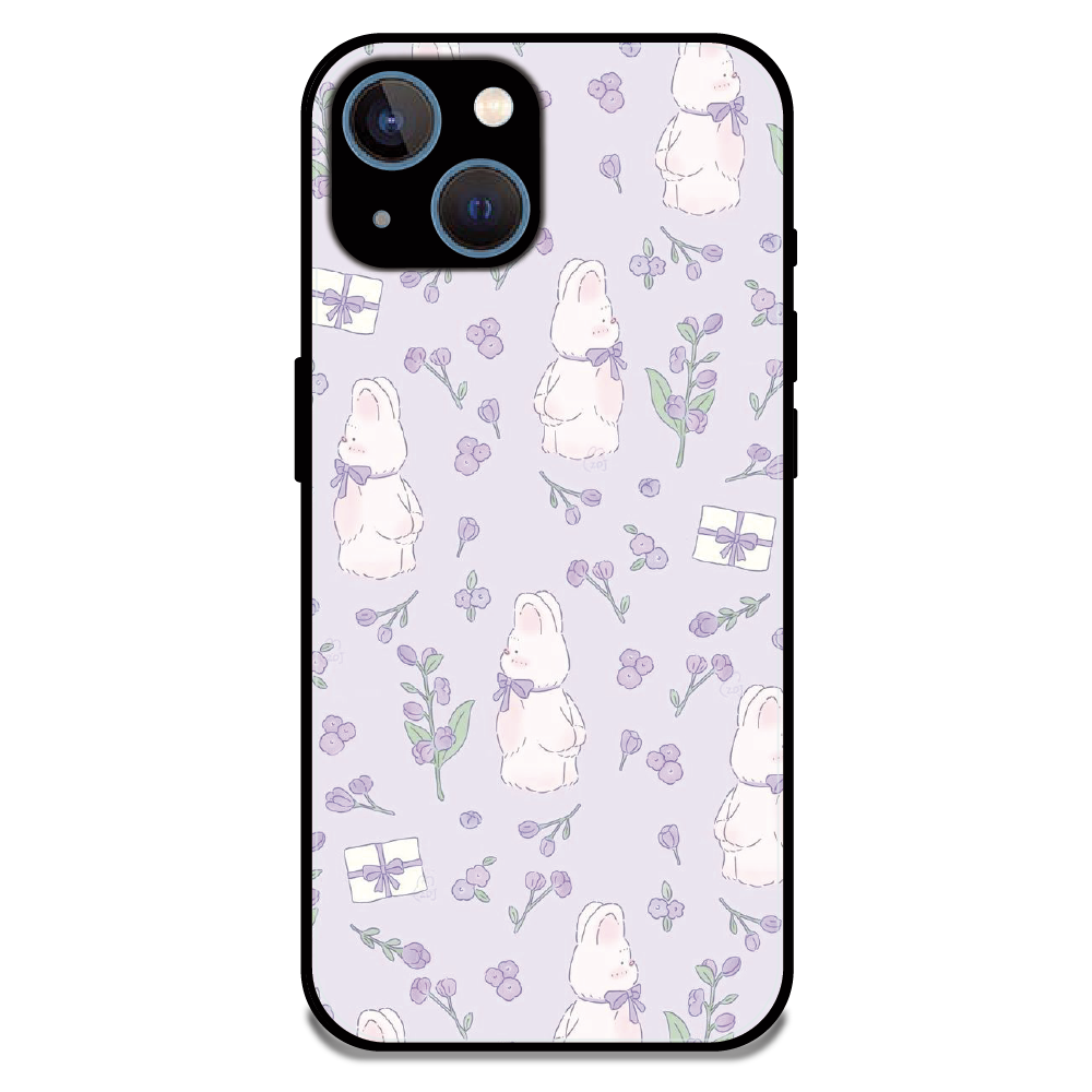 Lavender Bunny Gifts - Glossy Metal Silicone Case For Apple iPhone 15