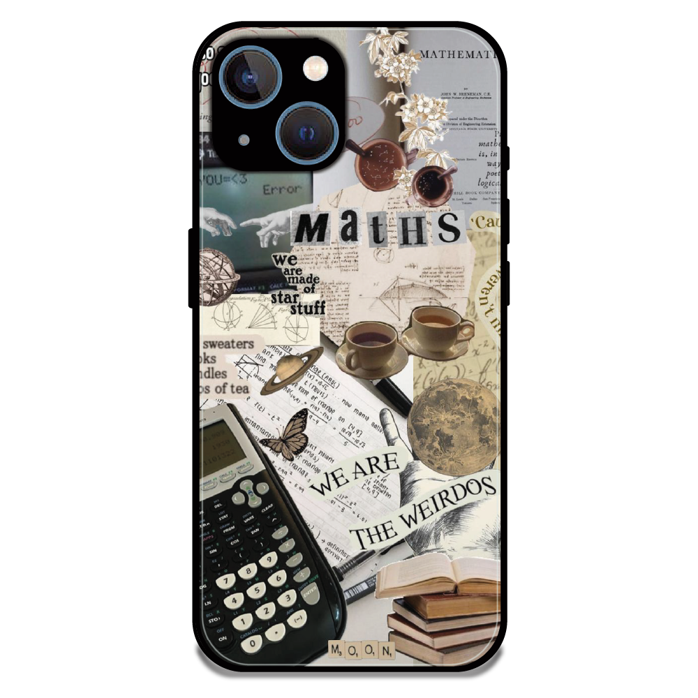 Study Vibes Maths - Glossy Metal Silicone Case For Apple iPhone 15