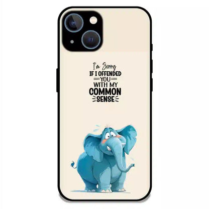 Sarcastic Elephant Quote - Glossy Metal Silicone Case For Apple iPhone 15