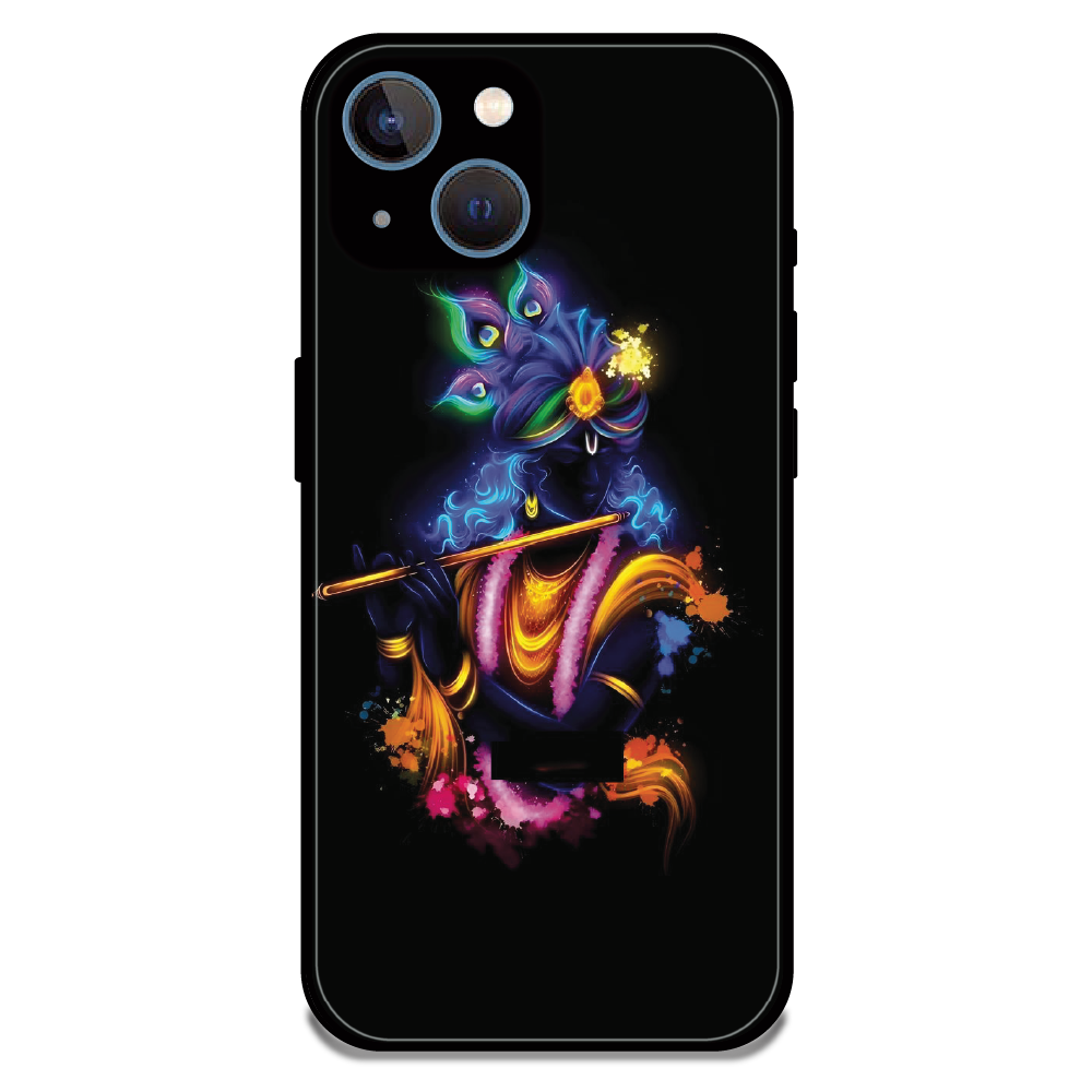 Abstract Krishna - Glossy Metal Silicone Case For Apple iPhone 15
