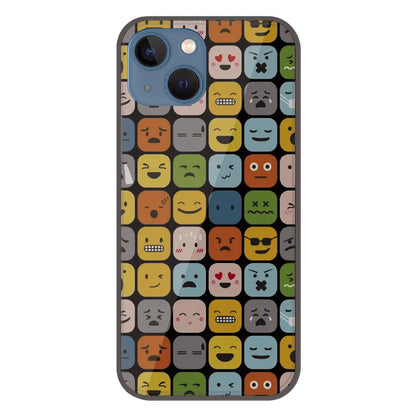 Colorful Expression Pattern - Printed Silicone Case For Apple iPhone 15