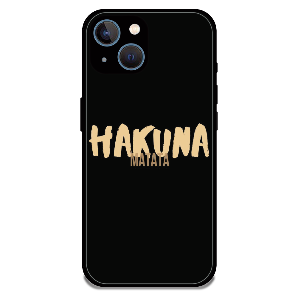 Hakuna Matata Quote - Glossy Metal Silicone Case For Apple iPhone 15