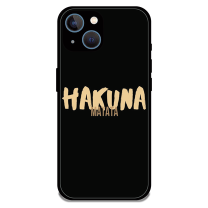 Hakuna Matata Quote - Glossy Metal Silicone Case For Apple iPhone 15
