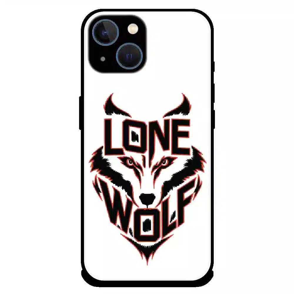 Lone Wolf Power Art - Glossy Metal Silicone Case For Apple iPhone 15