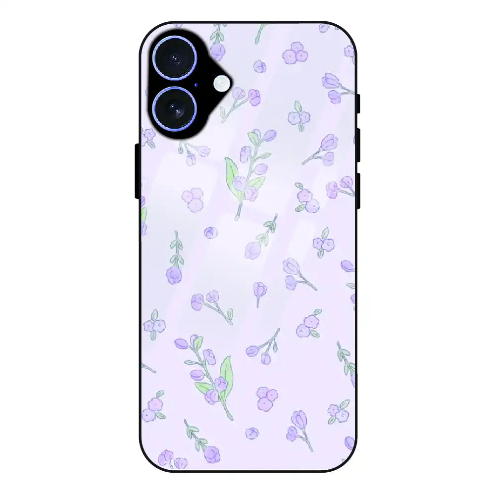 Lavender Floral Ditsy - Glass Case For Apple iPhone 16