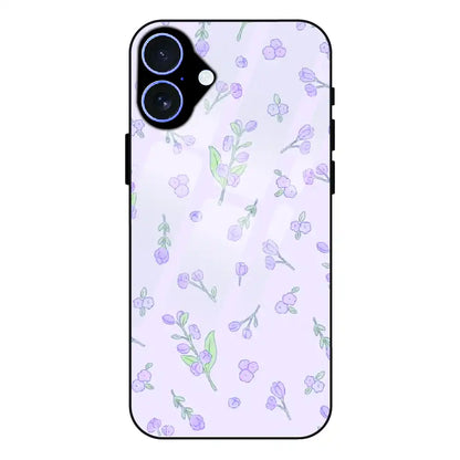 Lavender Floral Ditsy - Glass Case For Apple iPhone 16