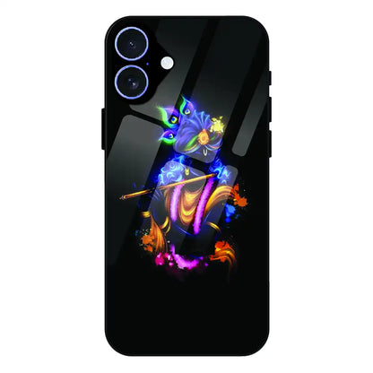 'Abstract Krishna - Glass Case For Apple iPhone 16
