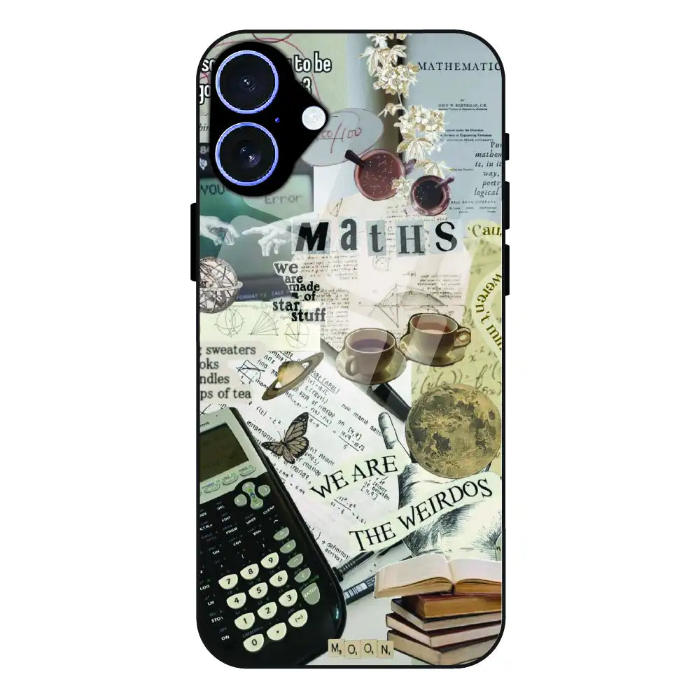 Study Vibes Maths - Glass Case For Apple iPhone 16