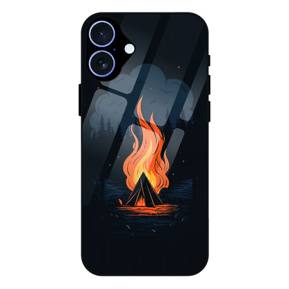 Midnight Campfire Adventure - Glass Case For Apple iPhone 16