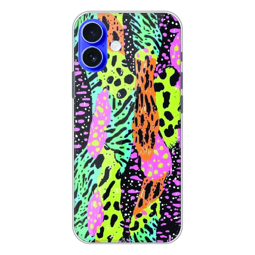 Colorful Artistic Paint Splash - Printed Silicone Case For Apple iPhone 16