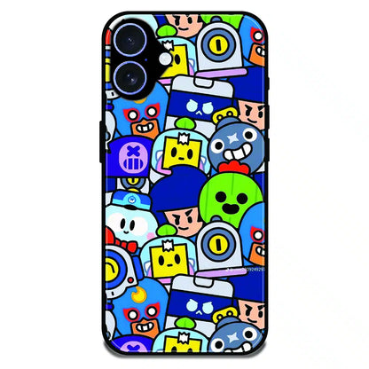 Cartoon Gamer Chaos - Glossy Metal Silicone Case For Apple iPhone 16