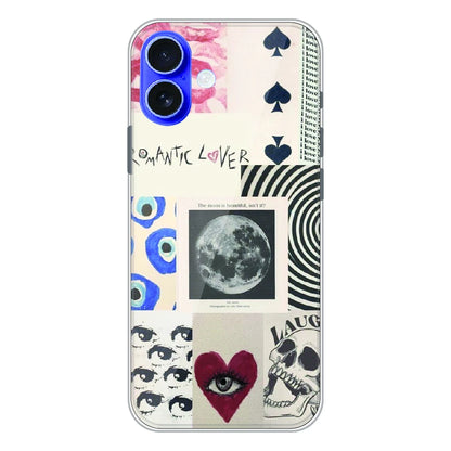 Romantic Art Collage - Printed Silicone Case For Apple iPhone 16