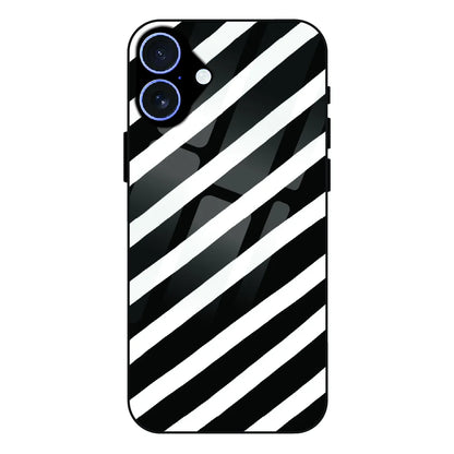 Monochrome Flame Art - Glass Case For Apple iPhone 16