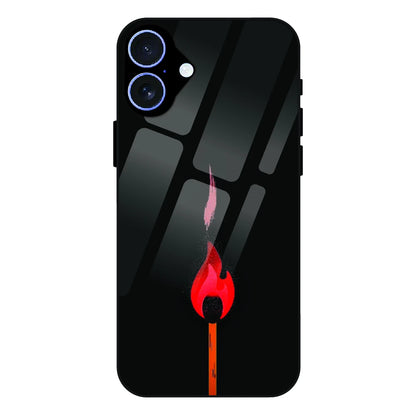 Burning Match - Glass Case For Apple iPhone 16