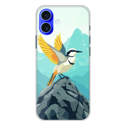 Mountain Bird Freedom Art - Printed Silicone Case For Apple iPhone 16