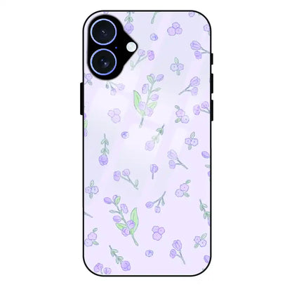 Lavender Floral Ditsy - Glass Case For Apple iPhone 16 Plus