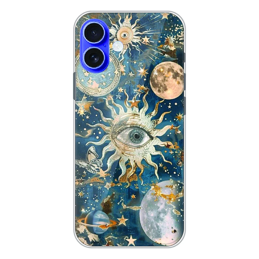 Mystic Cosmic Eye Galaxy - Printed Silicone Case For Apple iPhone 16 Plus