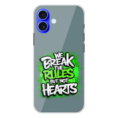 Break the Rules Quote - Printed Silicone Case For Apple iPhone 16 Plus