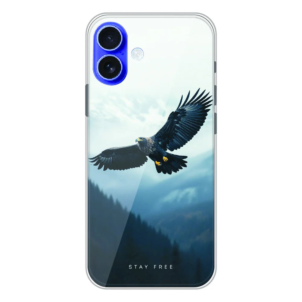 Stay Free Eagle Flight - Printed Silicone Case For Apple iPhone 16 Plus