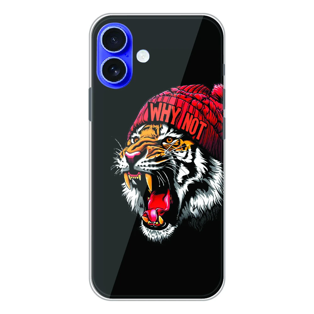 Why Not Tiger Street Art - Printed Silicone Case For Apple iPhone 16 Plus