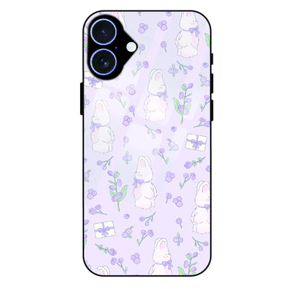Lavender Bunny Gifts - Glass Case For Apple iPhone 16 Plus