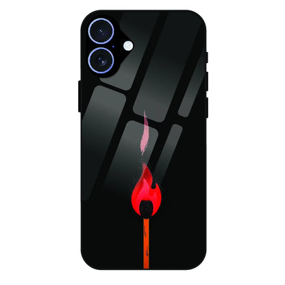 Burning Match - Glass Case For Apple iPhone 16 Plus