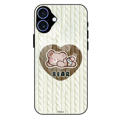 Bear Heart - Glass Case For Apple iPhone 16 Plus