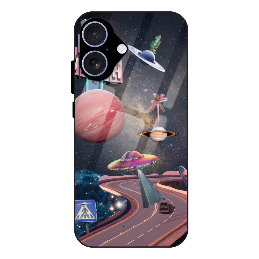 Cosmic Aesthetic - Glass Case For Apple iPhone 16 Plus