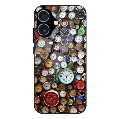 Retro Timepiece Pattern - Glass Case For Apple iPhone 16 Plus