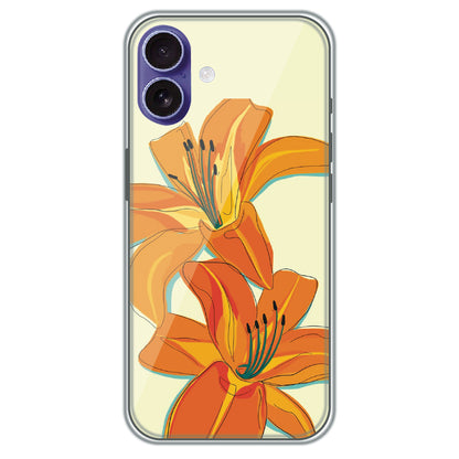Amber Lily Bloom - Printed Silicone Case for Apple iPhone 16 Plus