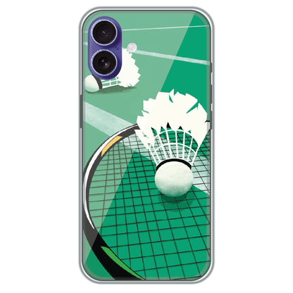 Badminton Smash - Printed Silicone Case for Apple iPhone 16 Plus