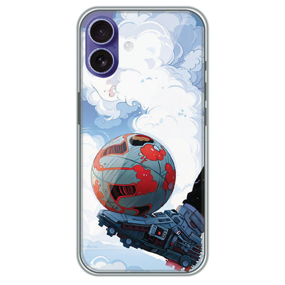 Cyber Football - Printed Silicone Case for Apple iPhone 16 Plus