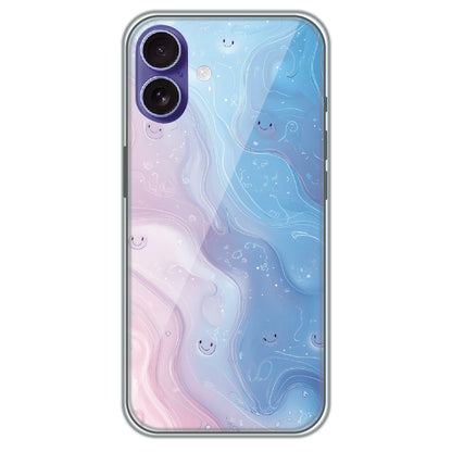 Dreamy Marble Smiles - Printed Silicone Case for Apple iPhone 16 Plus