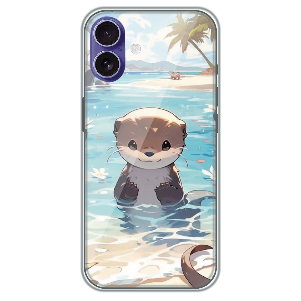Ocean Otter Buddy - Printed Silicone Case for Apple iPhone 16 Plus