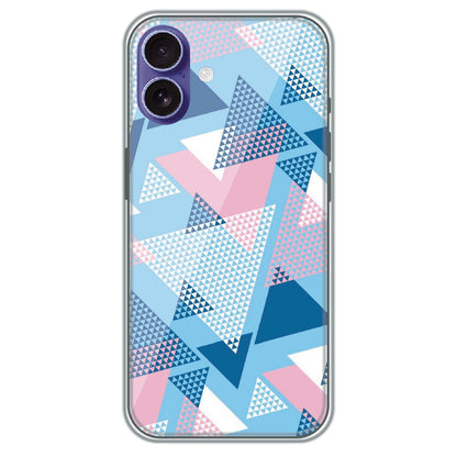 Pastel Triangles - Printed Silicone Case for Apple iPhone 16 Plus