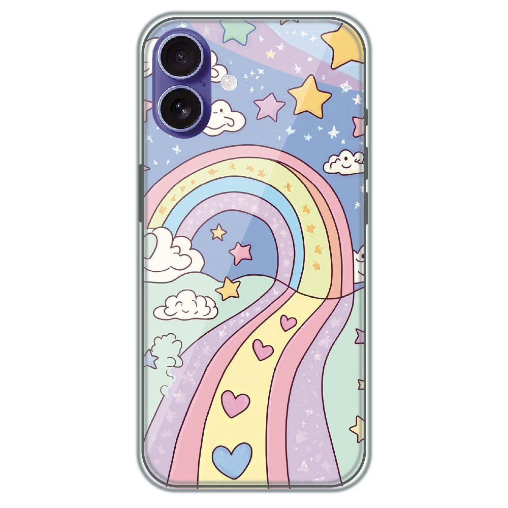Rainbow Path - Printed Silicone Case for Apple iPhone 16 Plus