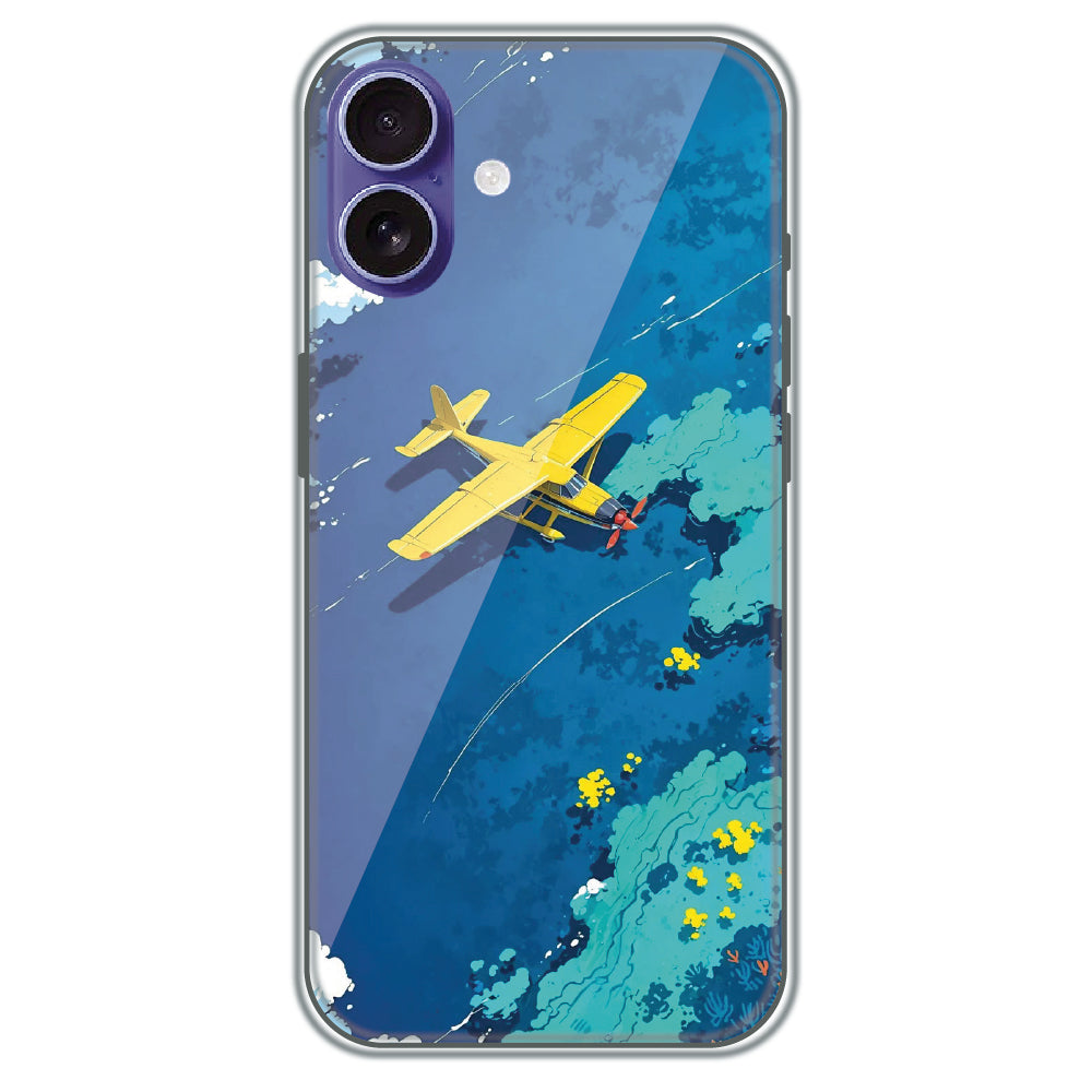 Seaplane Over Reef - Printed Silicone Case for Apple iPhone 16 Plus
