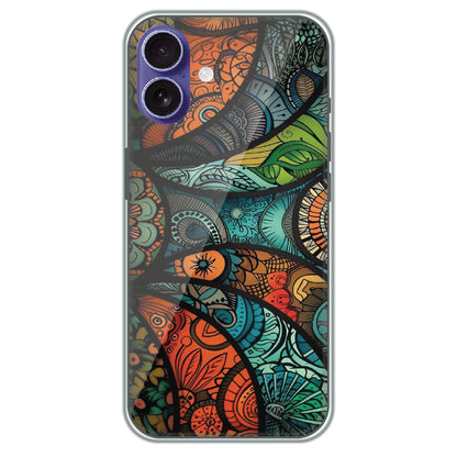 Stained Glass Paisley - Printed Silicone Case for Apple iPhone 16 Plus