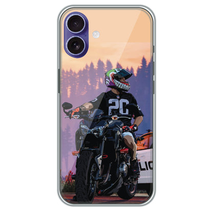 Sunset Rider - Printed Silicone Case for Apple iPhone 16 Plus