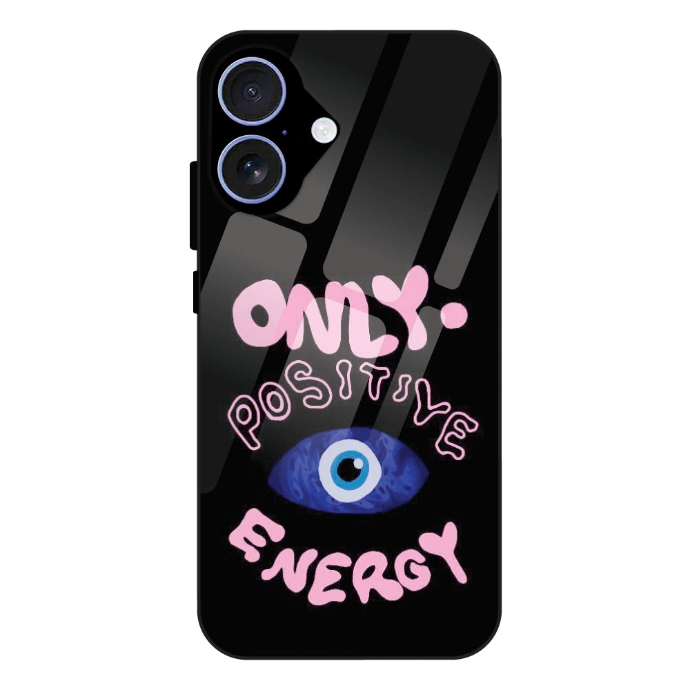 Only Positive Energy Evil Eye - Glass Case For Apple iPhone 16 Plus