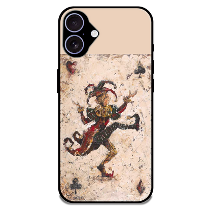 Abstract Dancing Figure Art - Glossy Metal Silicone Case For Apple iPhone 16 Plus