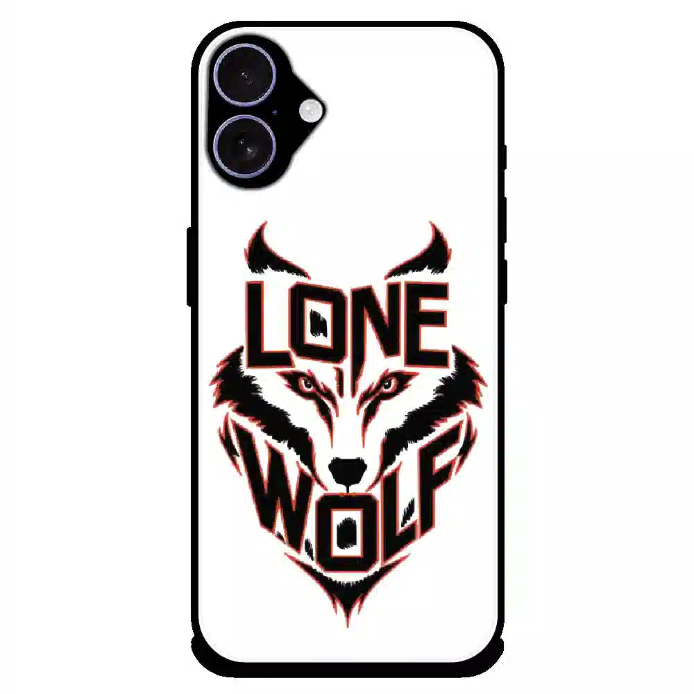 Lone Wolf Power Art - Glossy Metal Silicone Case For Apple iPhone 16 Plus